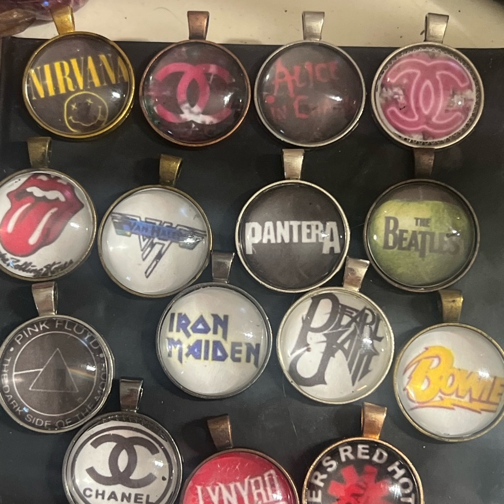Assorted Band and Brand Logo Pendants